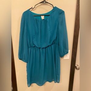 Women’s size large teal colored Charming Charlie’s dress